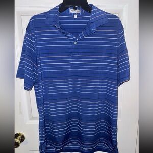 Peter Millar Royal Blue Striped Polo